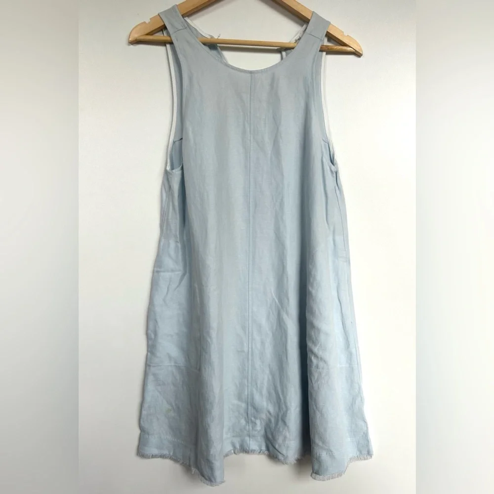 Wilfred white linen sleeveless trompette shift dress light blue - Picture 9 of 9